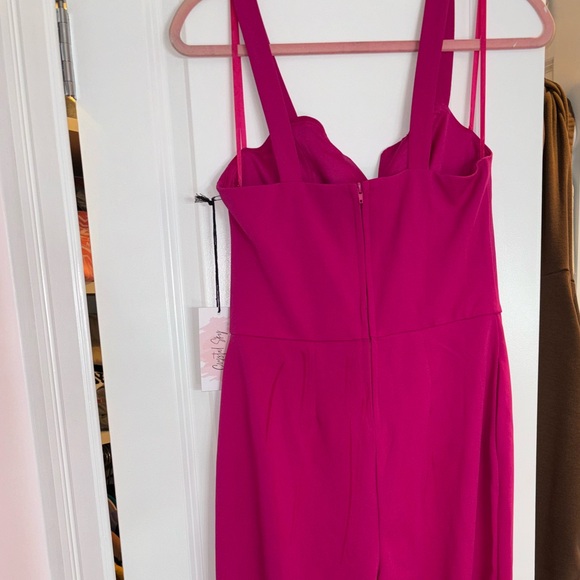 Hot pink tank top jumpsuit  new with tags size medium, zipper - Picture 4 of 5